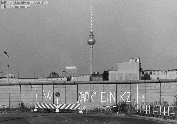 Mauerstück am Potsdamer Platz, Berlin (1973) 